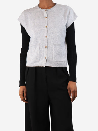 Grey button-up cashmere vest - size XS Knitwear ME+EM 