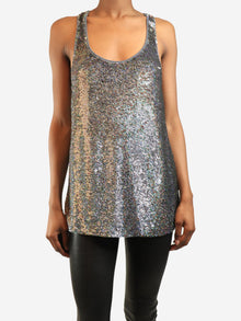 Grey sequin tank top - size XS Tops Ashish 
