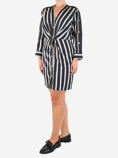Black and white striped shirt dress - size UK 12 Dresses Sandro 