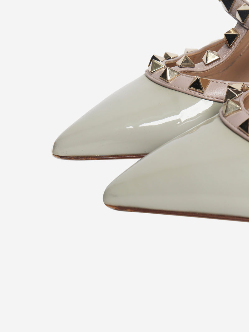 Grey rockstud heels - size EU 38 (UK 5)