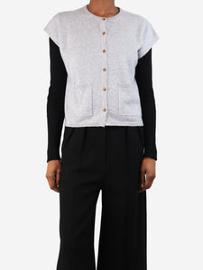 ME+EM Grey button-up cashmere vest - size XS