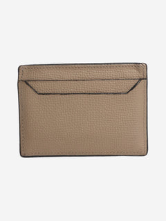 Taupe Anagram leather cardholder