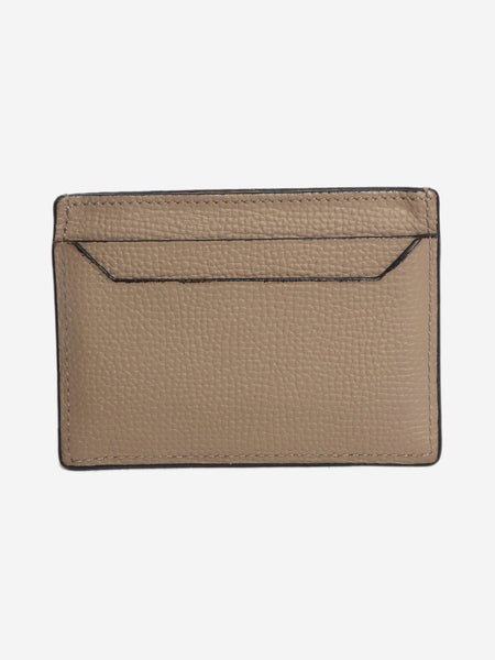 Taupe Anagram leather cardholder alternate image
