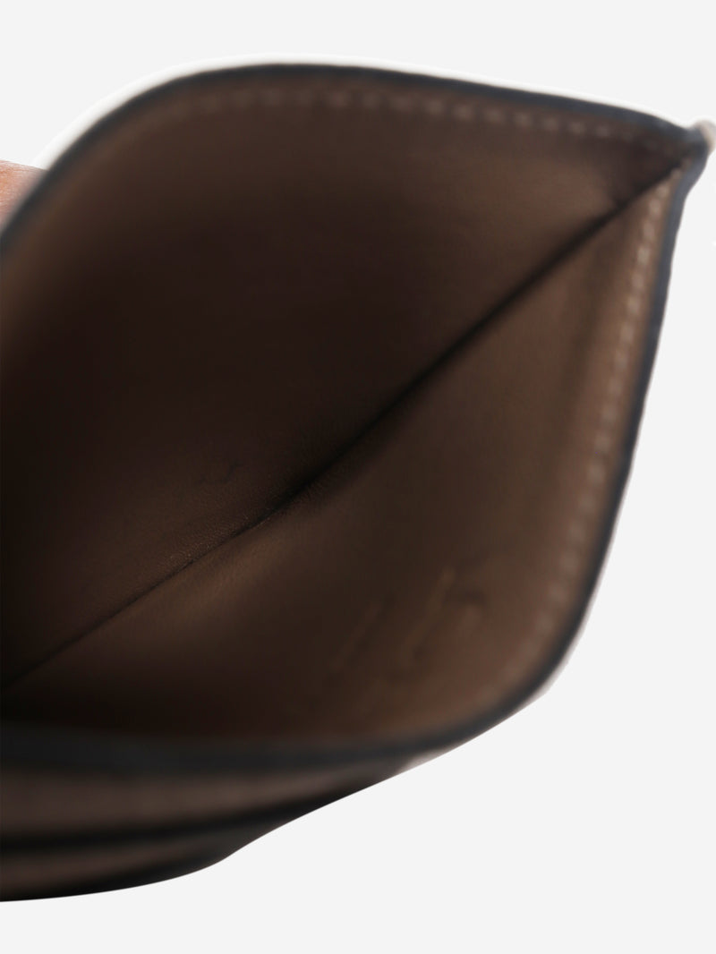 Taupe Anagram leather cardholder