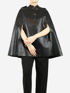 Nili Lotan Black leather cape - size One Size