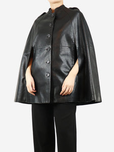 Nili Lotan Black leather cape - size One Size