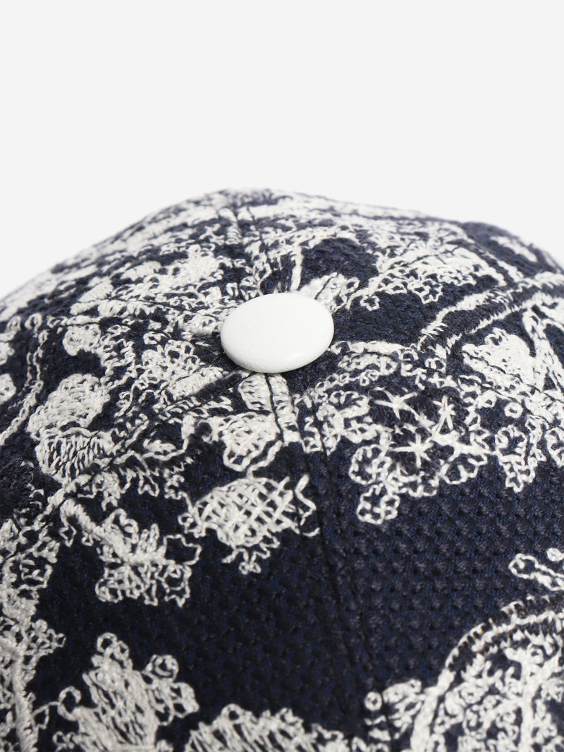 Navy embroidered cap