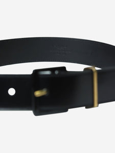 Isabel Marant Black leather belt with metal applique - size