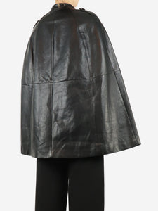 Nili Lotan Black leather cape - size One Size