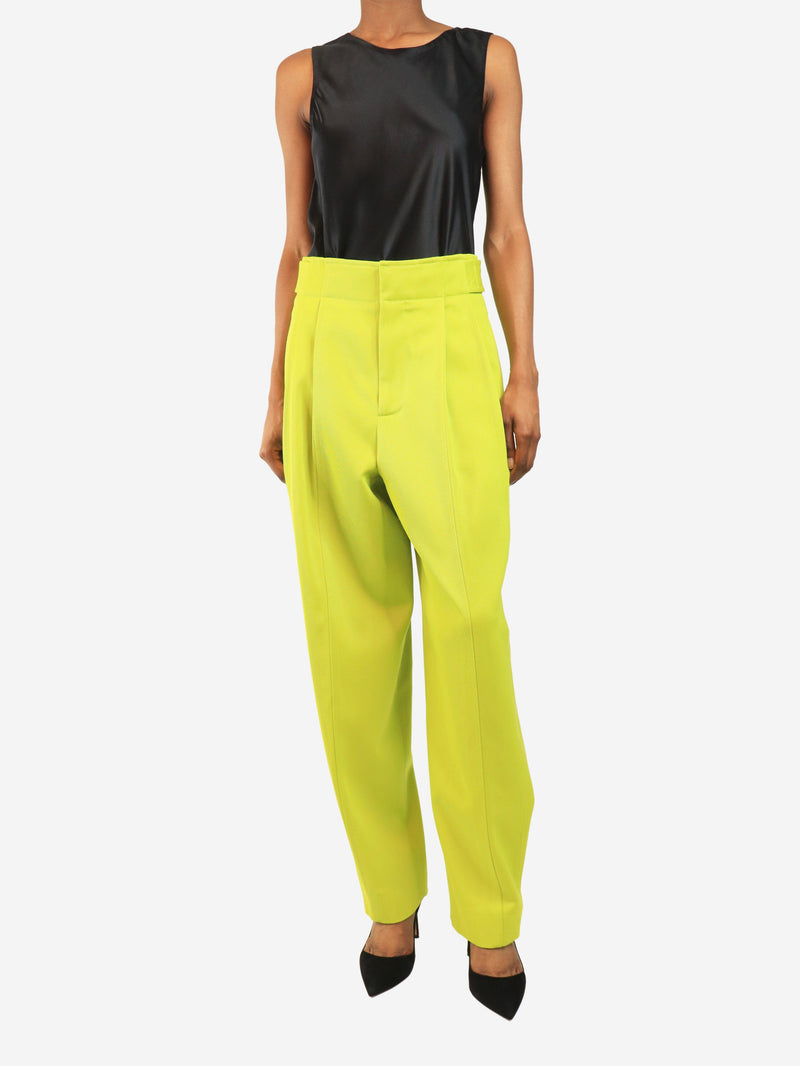 Green tailored trousers - size UK 4