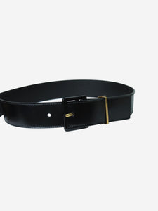Isabel Marant Black leather belt with metal applique - size