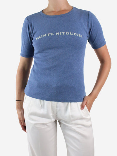 Blue printed t-shirt - size FR 38 Tops Vanessa Seward 