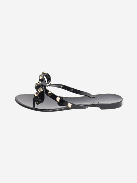 Black Rockstud bow flip flops - size EU 35 product image