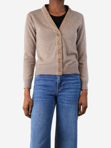 Jumper 1234 Neutral cashmere cardigan - size XS