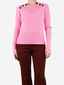 Isabel Marant Etoile Pink shoulder-button jumper - size UK 10