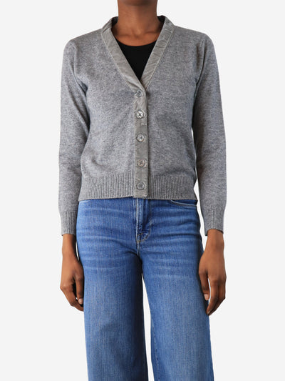 Grey wool and cashmere-blend cardigan - size XS Knitwear Jumper 1234 