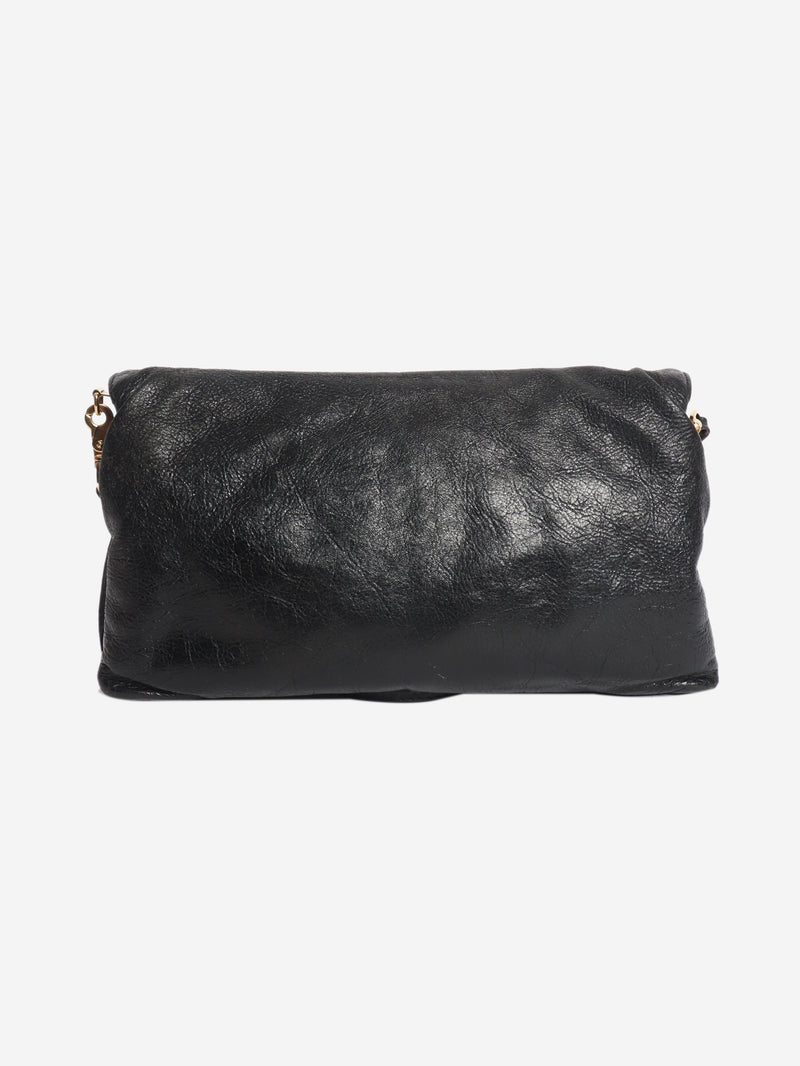 Black anthracite leather envelope clutch cross-body bag Cross-body Bags Balenciaga 