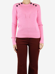 Isabel Marant Etoile Pink shoulder-button jumper - size UK 10