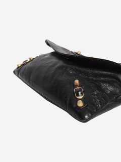 Black anthracite leather envelope clutch cross-body bag Cross-body Bags Balenciaga 