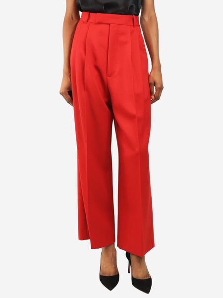 Red pleated trousers - size UK 6 product image