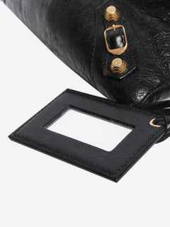 Black anthracite leather envelope clutch cross-body bag Cross-body Bags Balenciaga 