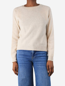 Jumper 1234 Beige cashmere thin knit jumper - size XS