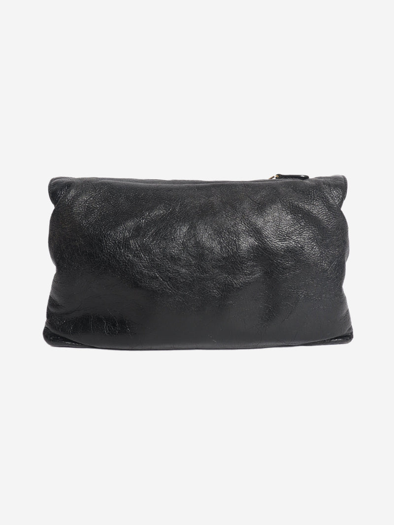 Black anthracite leather envelope clutch cross-body bag Cross-body Bags Balenciaga 