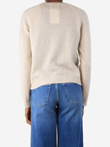 Jumper 1234 Beige cashmere thin knit jumper - size XS