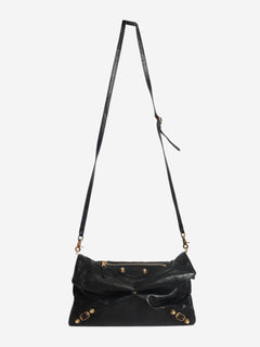 Black anthracite leather envelope clutch cross-body bag Cross-body Bags Balenciaga 