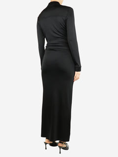 Black ruched maxi dress - size UK 8 Dresses Tove 