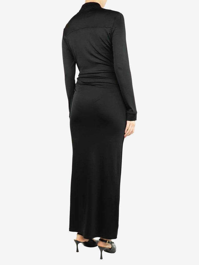 Black ruched maxi dress - size UK 8 Dresses Tove 