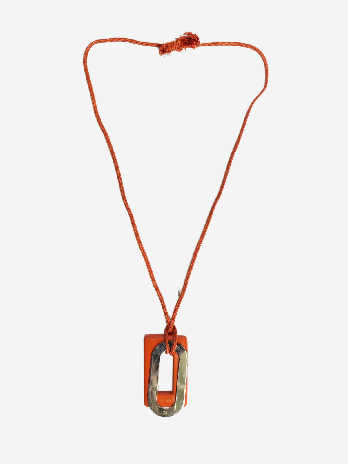 Orange Mallion pendant necklace