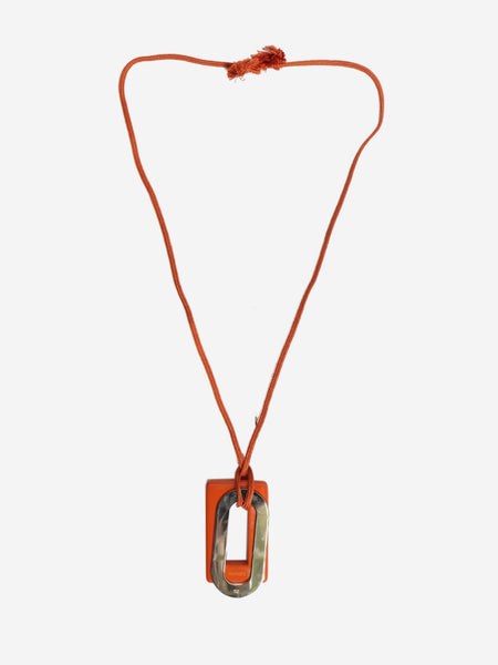 Orange Mallion pendant necklace product image