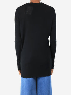 Black distressed cardigan - size XS Knitwear Helmut Lang 