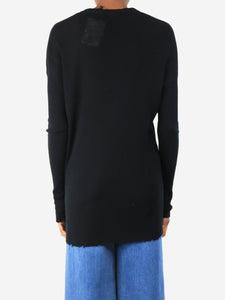 Helmut Lang Black distressed cardigan - size XS