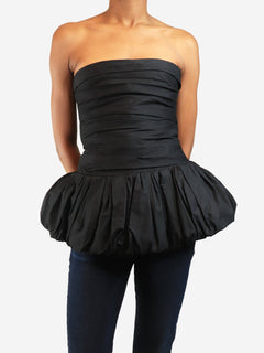 Black gathered bandeau top - size UK 4 Tops Khaite 