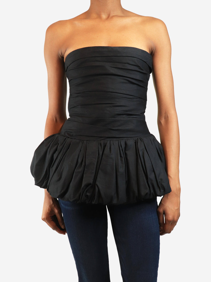 Black gathered bandeau top - size UK 4 Tops Khaite 