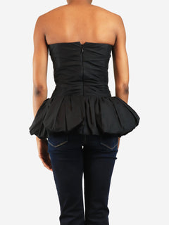Black gathered bandeau top - size UK 4 Tops Khaite 