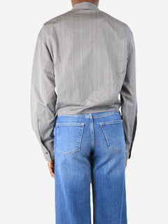 Black check tie front shirt - size UK 6 Tops Our Legacy 