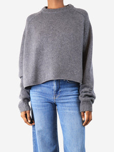 Jumper 1234 Grey wool and cashmere-blend cardigan - size XS