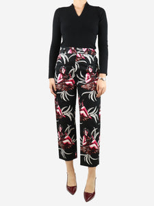 Prada Black and pink lady trousers - size UK 8