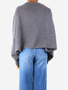 Jumper 1234 Grey wool and cashmere-blend cardigan - size XS