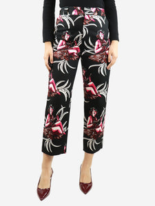 Prada Black and pink lady trousers - size UK 8