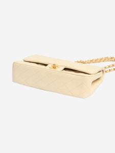 Chanel Cream vintage 1994 medium lambskin Classic Double Flap bag