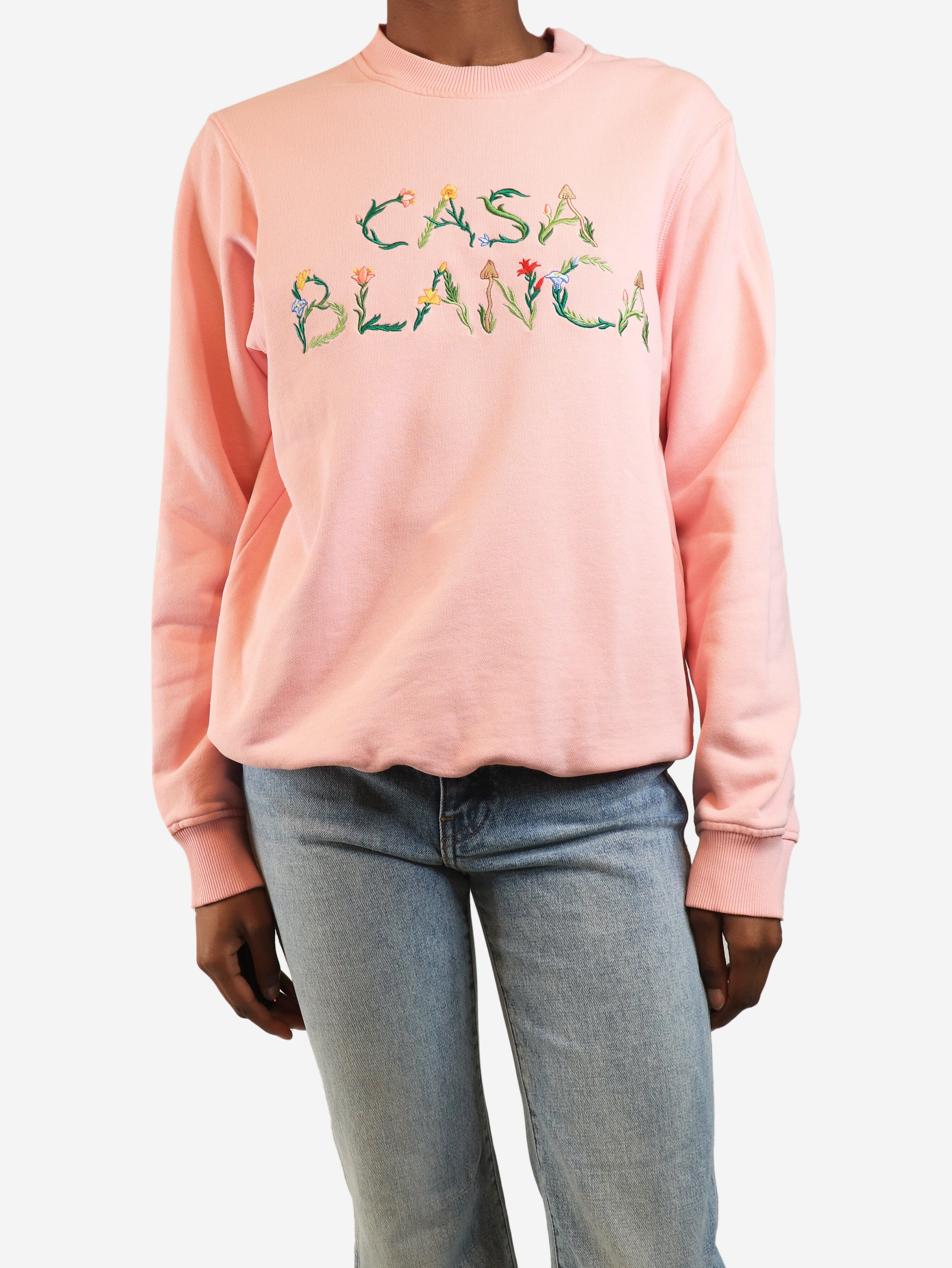 Pink embroidered sweatshirt- size XS Tops Casablanca 