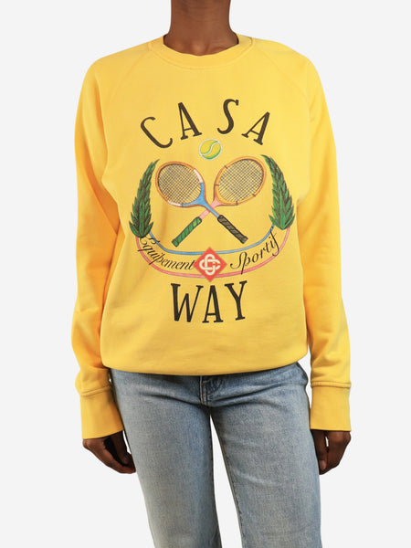 Yellow printed sweatshirt - size XS product image
