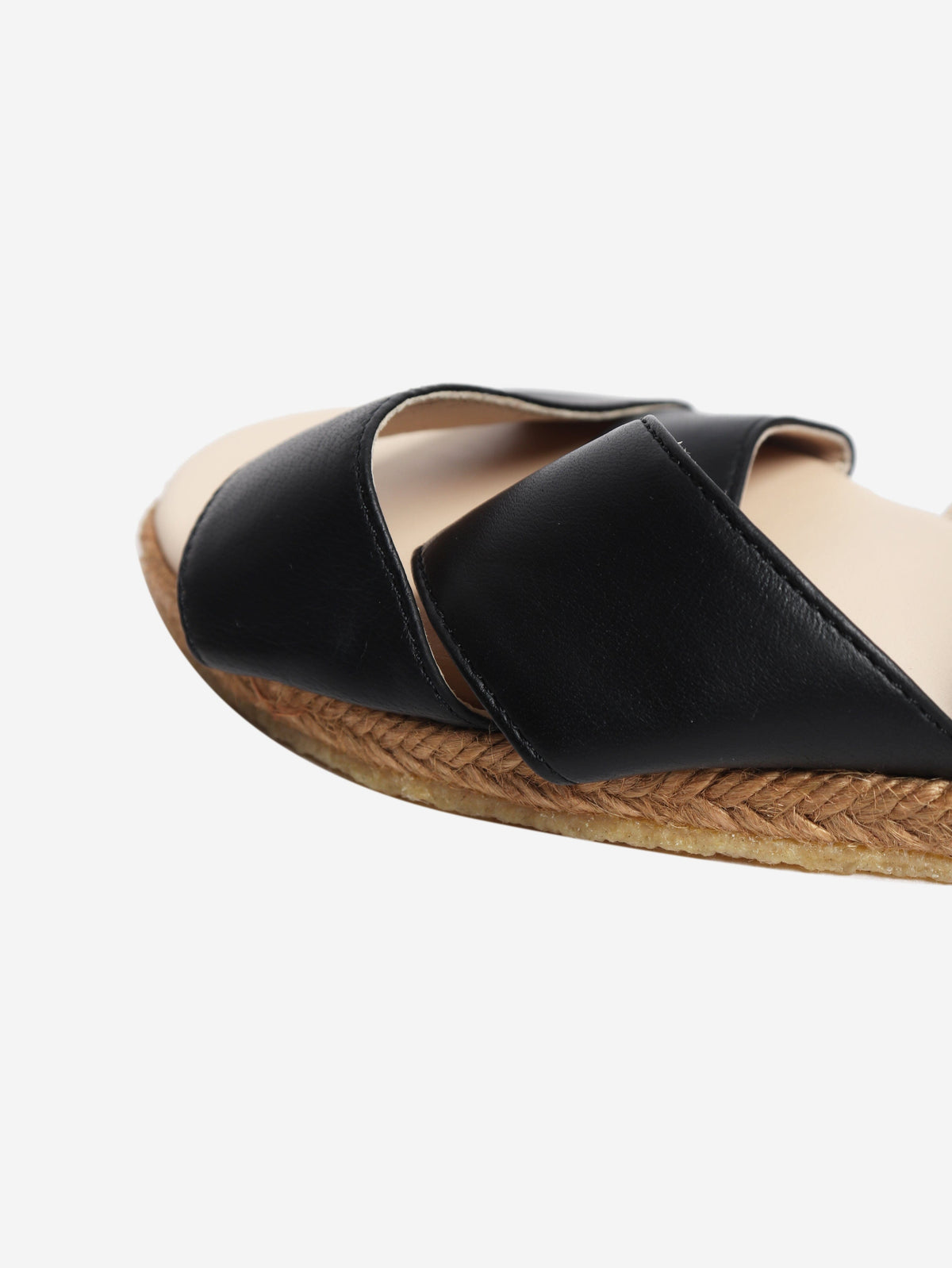 Black soft leather tie-up sandals - size EU 37 Flat Shoes Chloe 