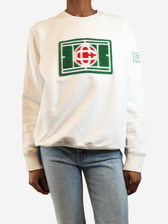 White embroidered sweatshirt- size XS Tops Casablanca 