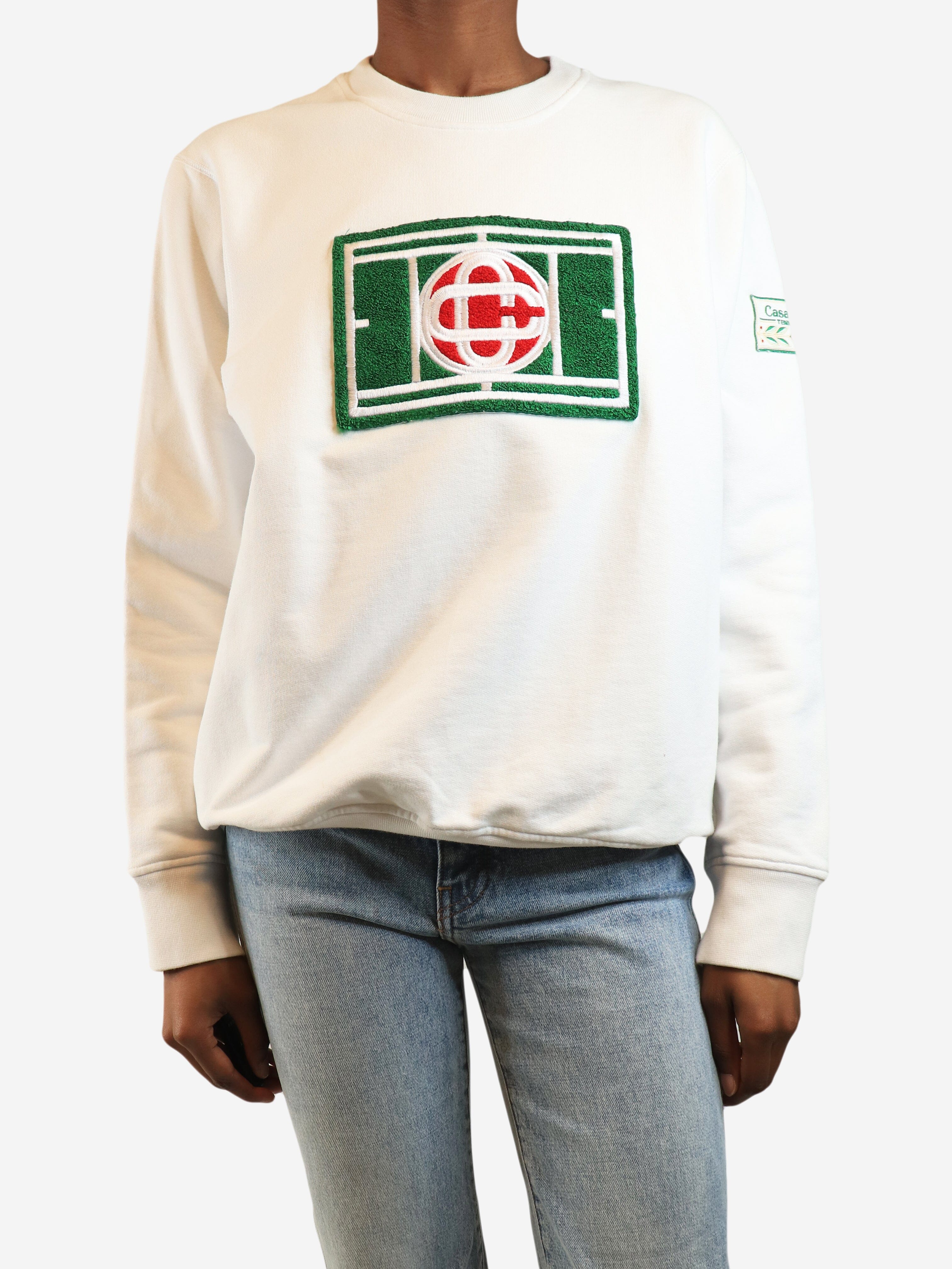 White embroidered sweatshirt- size XS Tops Casablanca 
