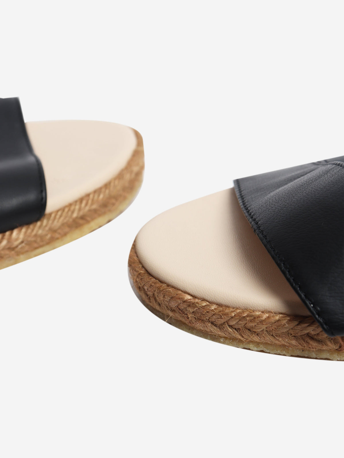 Black soft leather tie-up sandals - size EU 37 Flat Shoes Chloe 